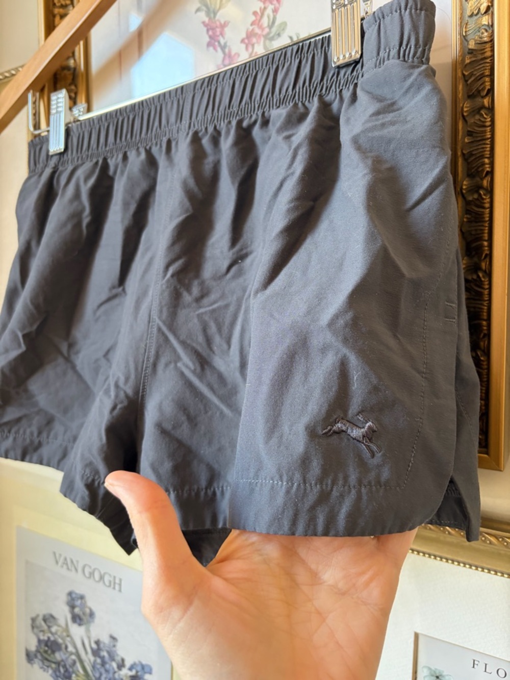 Tracksmith Women's Athletic Shorts in Olive Gray - Picture 5 of 9